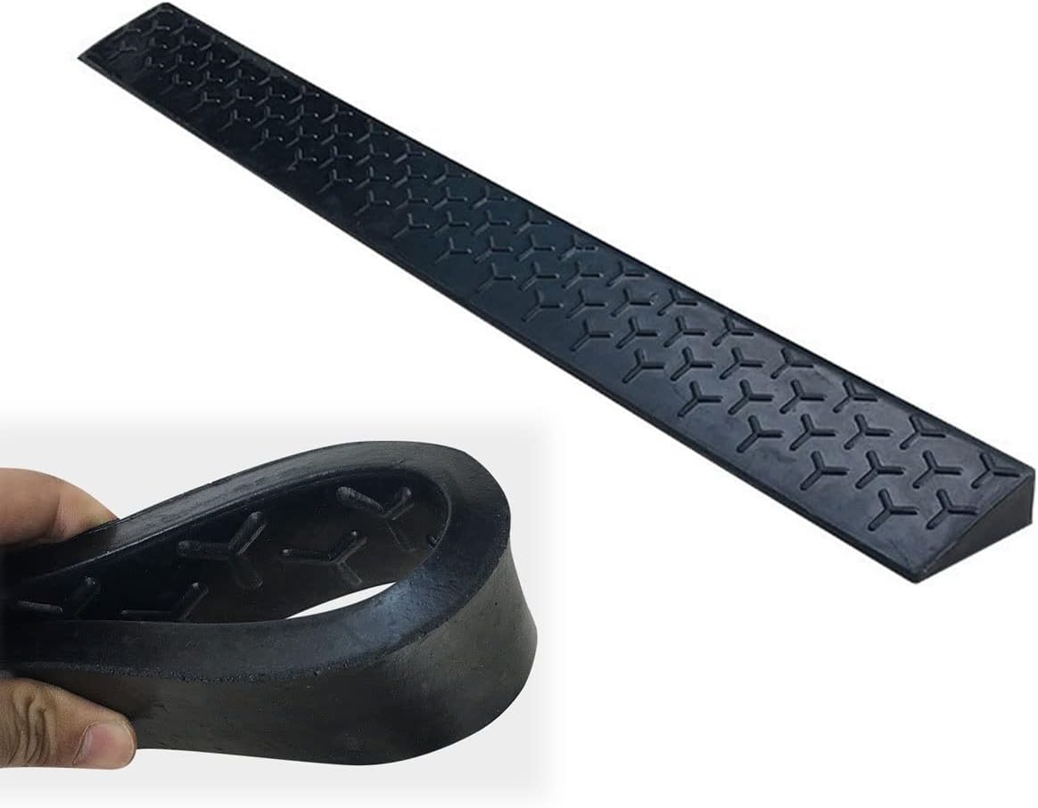 Rubber Kerb Ramp, Heavy Duty Curb Ramp Portable Threshold Ramps, 1/1.5/2/2.5/3/3.5/4/4.5/5/6/7/8/9/10Cm Height, Resistant and Convenient, for Wheelchairs/Door Acess/Bathrooms/Steps/Curb(100*5*1.5Cm)