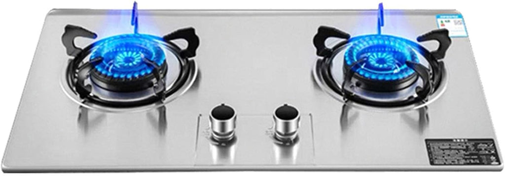 Propane Stove,2 Burners Portable Propane Stove,Stainless Steel Gas Cooktop,Maximum 17742.4BTU for Home Kitchens, Restaurants and Food Trucks (Color : NG, Size : Style 1)