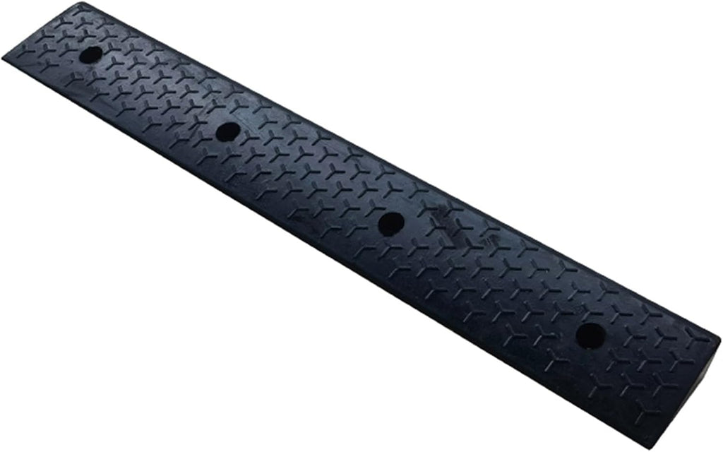 Threshold Ramp for Outdoor Door, Multiple, Sturdy Solid Rubber Curb Ramp for Wheelchair, Bike, Easy Installation(100 * 20 * 9cm/39 * 8 * 3.5in)
