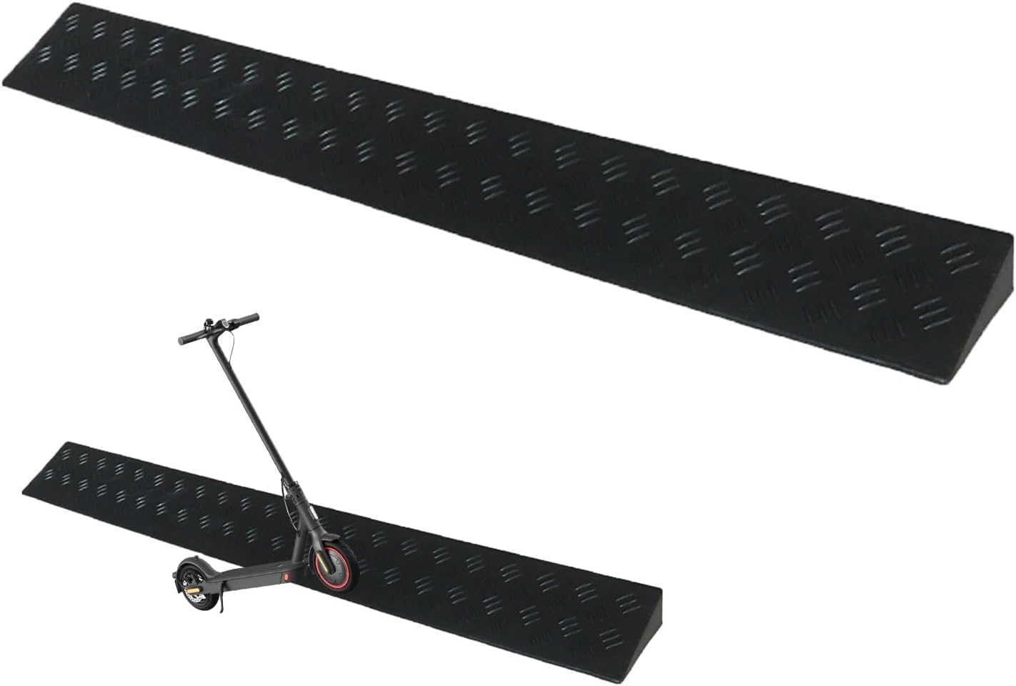 Rubber Ramps Threshold Ramp, Wheelchair, Plastic, Suitable for Doorways and Bathrooms, Can Be Cut to Size(Svart,4 * 1cm/1.5 * 0.4in)