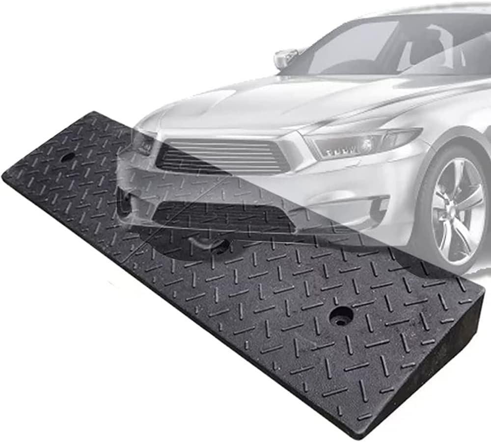 Driveway Curb Ramp Rubber Threshold Ramp, 2-6 Inch Height, Ramp for Loading Dock Car Sidewalk Heavy Duty & Portable (Size : 100x25x5cm)