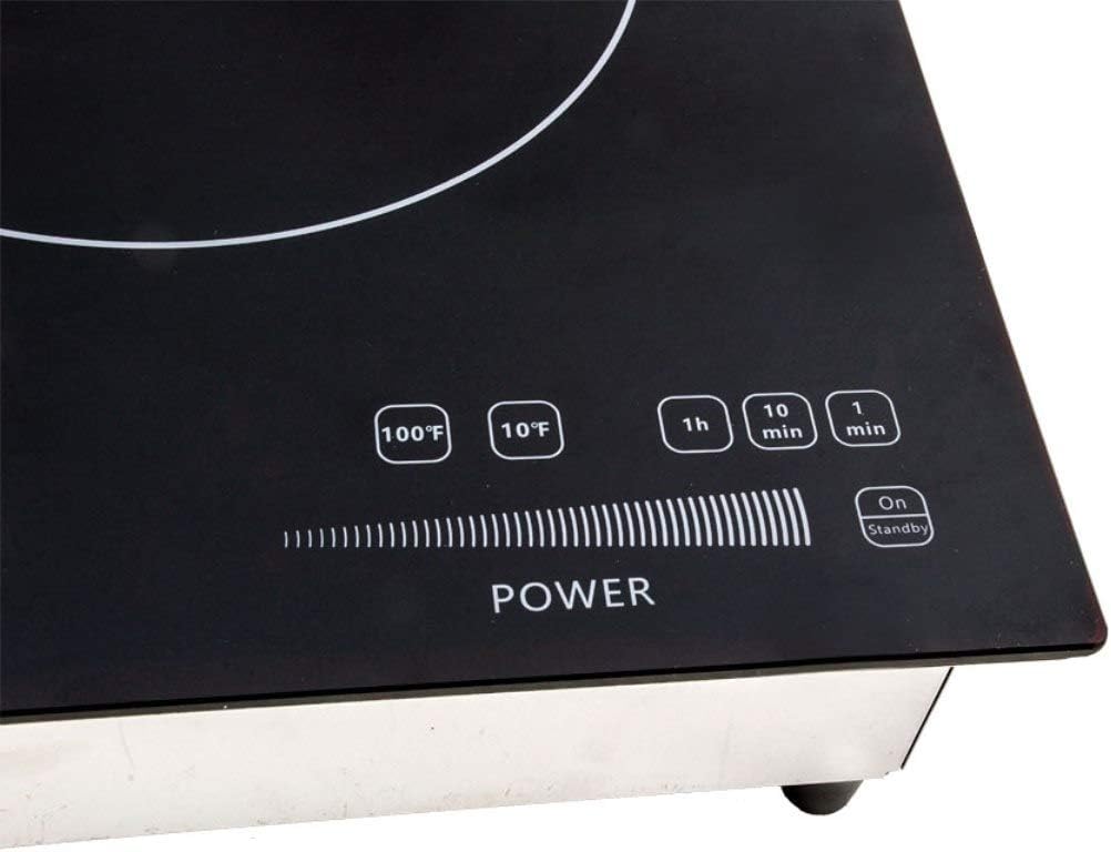Mr. Induction SR-187RT Commerical 1800W Built-in Induction Cooker, Black/Silver