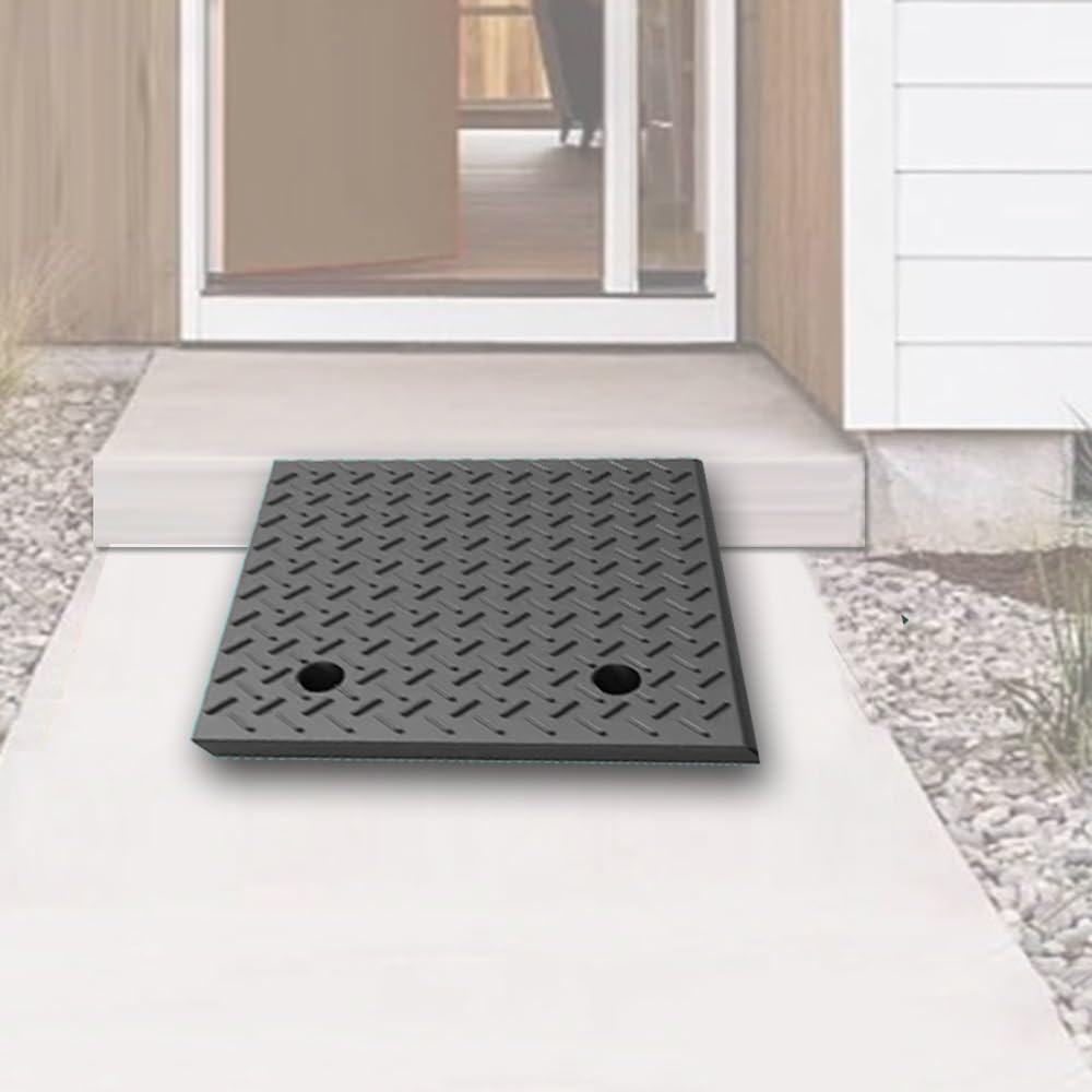 Curb ramp,Driveway ramp, 2' 3' 4' Rise Doorway Threshold Ramp, Heavy Duty Loading for Trailer Truck(H 21cm/8.3')