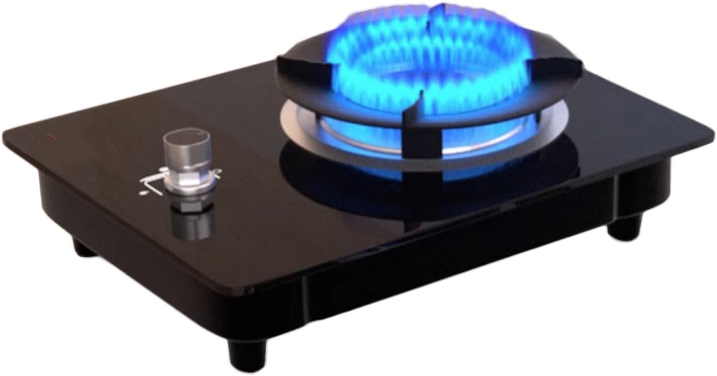 Single Burner Gas Stove,Commercial Gas Stock Pot Range,High Pressure Single Propane Burner,Stainless Steel,Ideal for Kitchens,Apartments