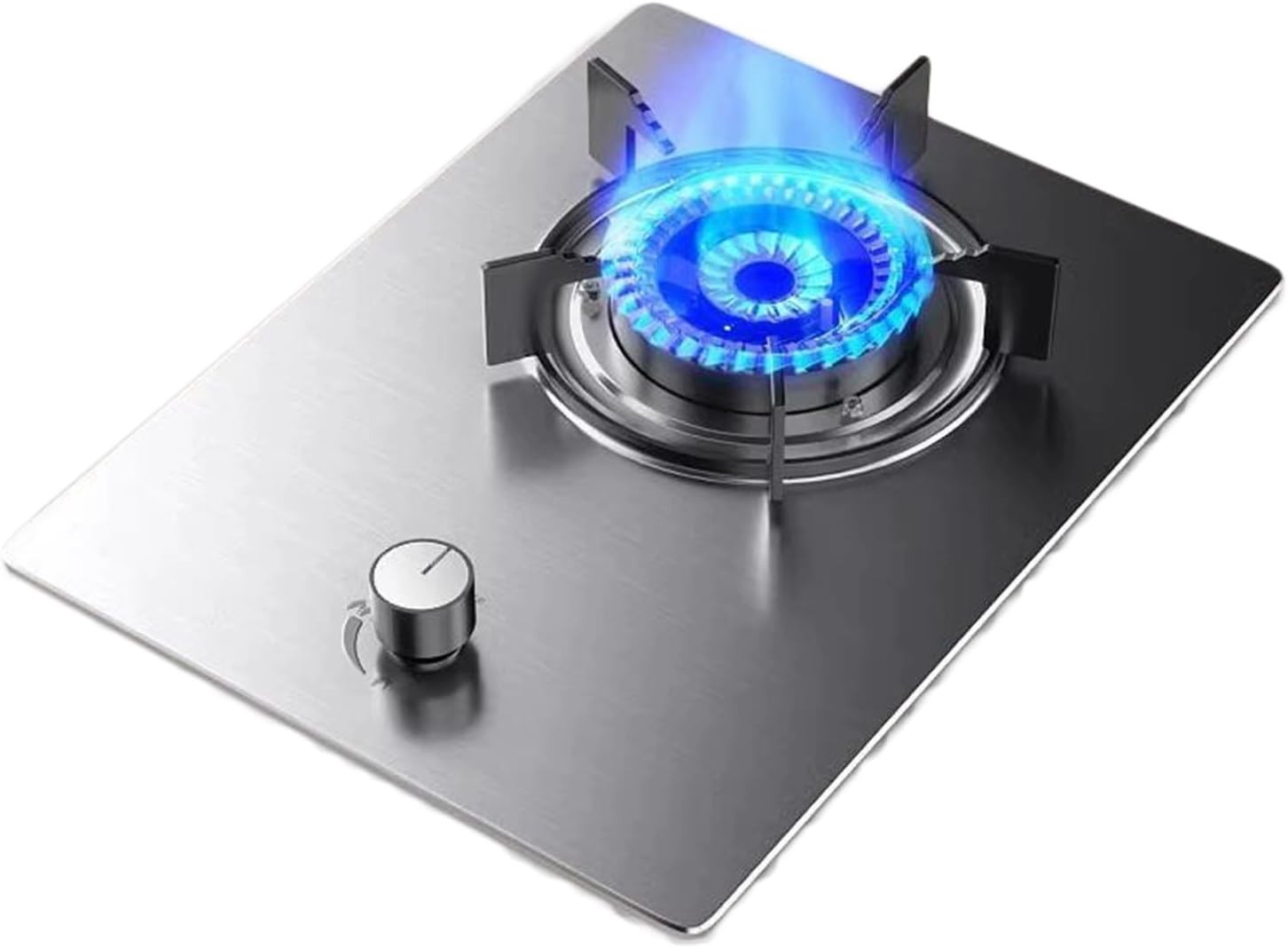 Gas Stove 1 Burner,5.5KW High-fire Gas Cooker,Gas/LP Gas Conversion Stove,Stainless Steel Indoor Regulators,with Flameout Protection,for Home Kitchen(LPG)