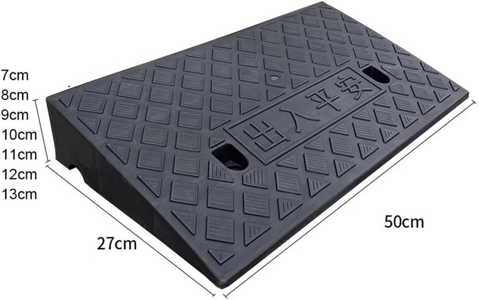 Mobility Scooter/Wheelchair Ramp for Front Door 20' Wide Threshold Ramp for Patio Sliding Door Rubber Bridge Ramp for Driveway/Shed/Doorways 32'x20'x2.5'