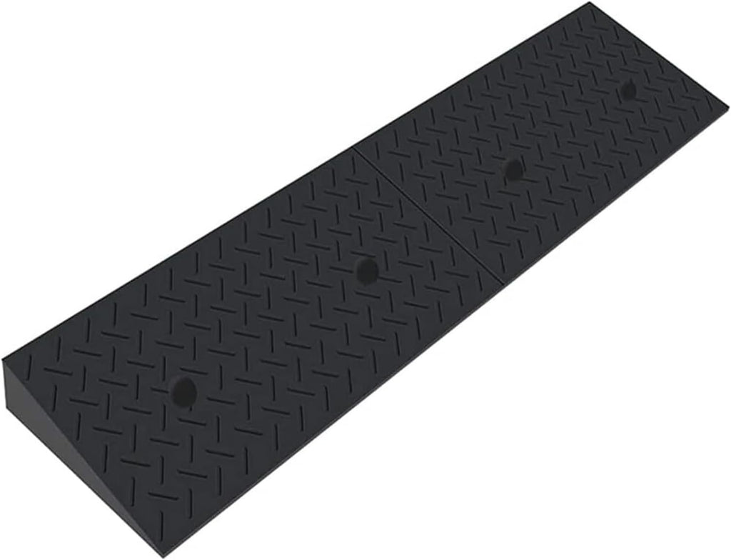 Threshold Ramp Wheelchair Ramp Solid Rubber Threshold Ramp Non-Slip Scooter Ramp for Room Door Handicap Ramps Wear-Resistant Kerb Ramps Anti-Slip (Color : Black, Size : 4cm/1.5in Rise)