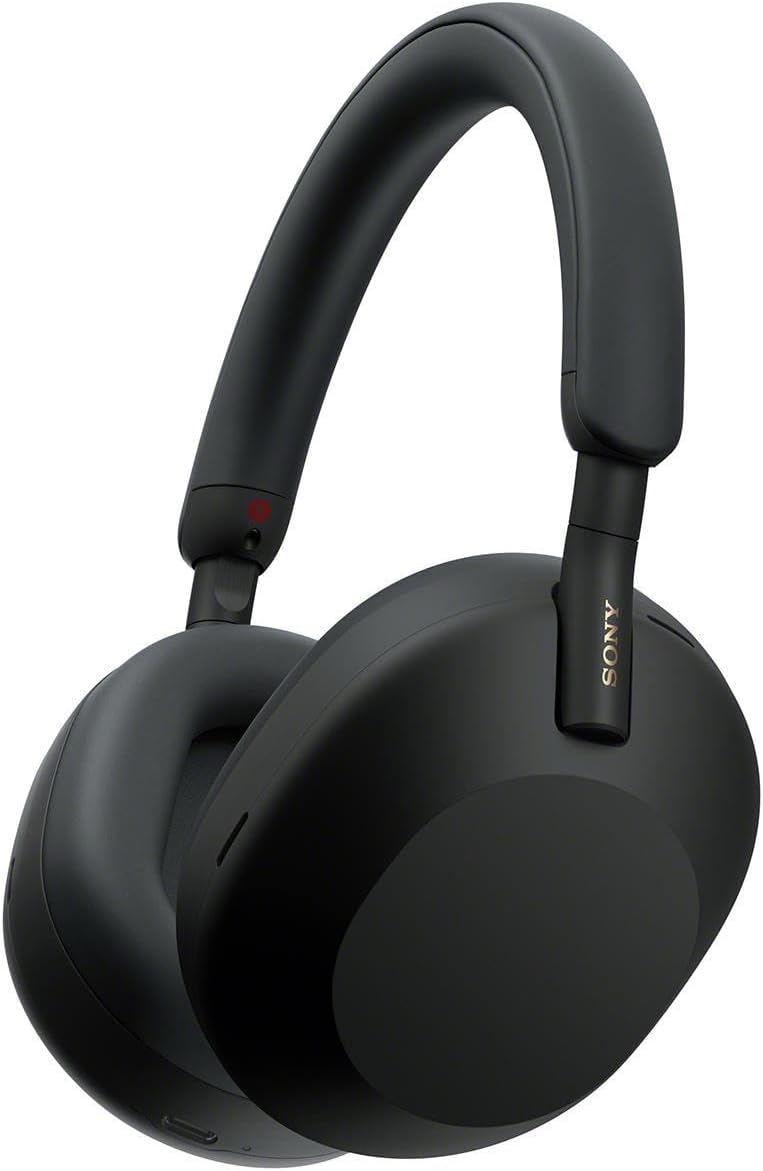 Sony WH-1000XM5 The Best Wireless Noise Canceling Headphones with Auto Noise Canceling Optimizer, Crystal Clear Hands-Free Calling, and Alexa Voice Control, with Stand, P-Bank & Wall Plug (Black)