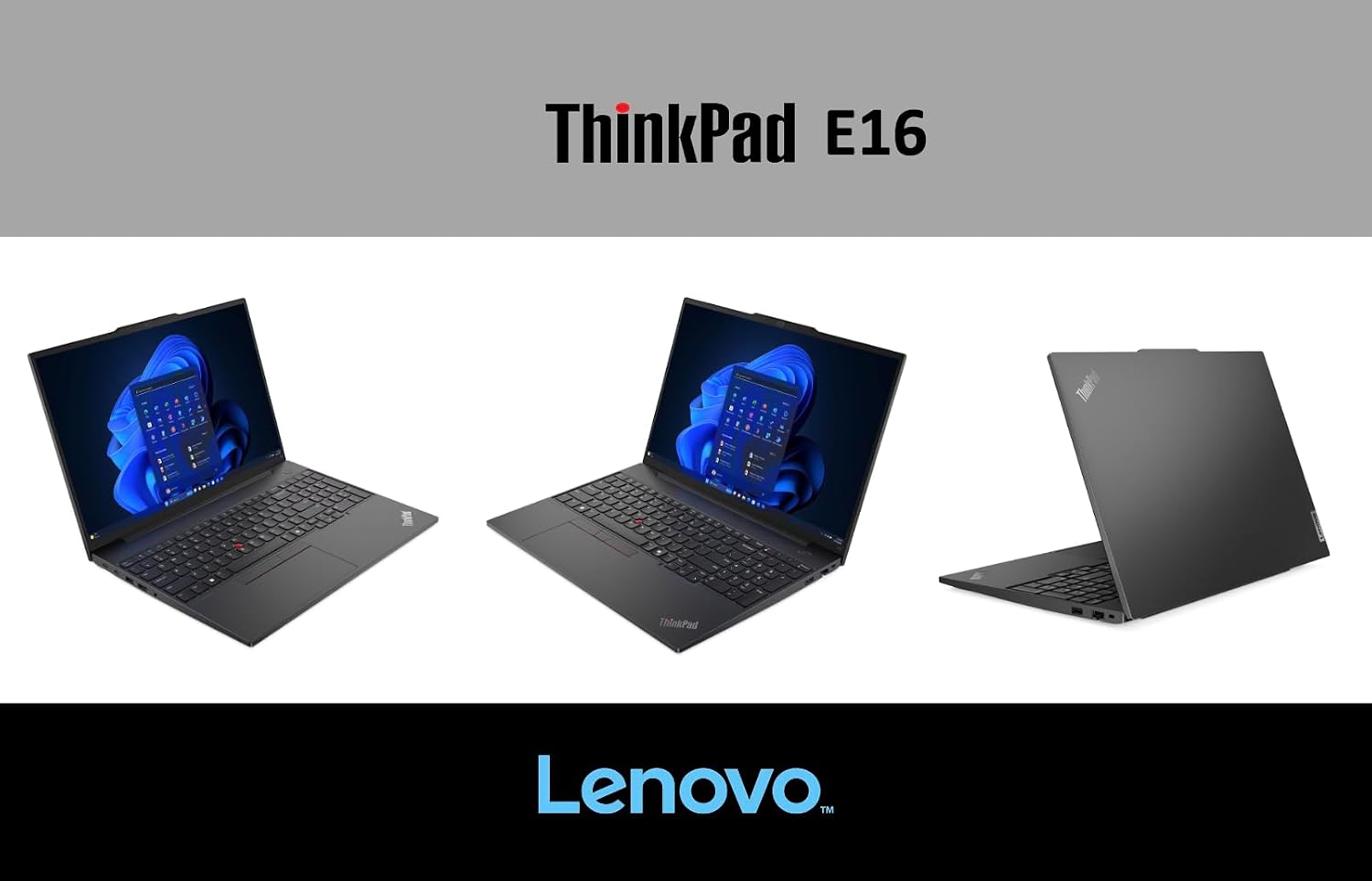 Lenovo Thinkpad E16 Business Laptop 16.0' IPS WUXGA Display (AMD Ryzen 5 7535U, 16GB DDR5, 1TB PCIe SSD, Backlit KYB, Fingerprint, WiFi 6, BT 5.3, Win 11 Pro) w/DKZ Hub USB Port Expander