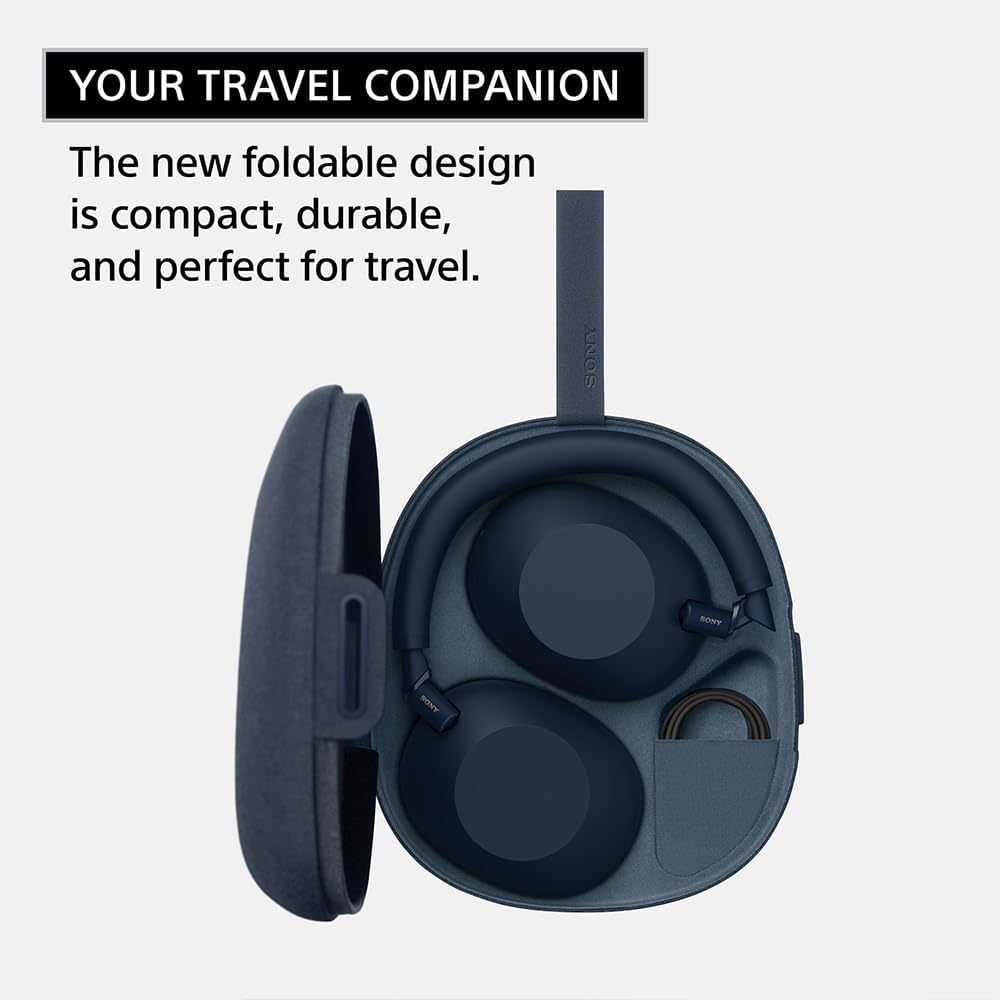 Sony WH-1000XM6/B Best Wireless Noise Canceling Headphones Black Bundle with Deco Gear Wood Headphone Display Stand Secure Tabletop Holder/Gaming Headset Hanger