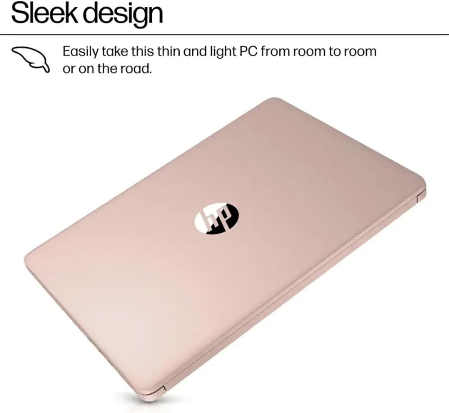 HP Everyday Laptop with Copilot AI • 2026 Edition • 8GB RAM - 256GB SSD • Microsoft Office 365 Included • Thin & Portable • Fast Charge and 12hrs Battery • Windows 11 | w/o Mouse