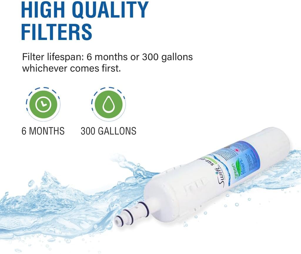 SGF-DSA21 Replacement water filter for Samsung DA29-00012A,DA29-00012B, DA61-00159A,DA29-0003B,EFF-6006A-8 by Swift Green Filters (6 Pack)