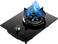Single Burner Gas Stove,5.2kW Nine-Cavity High Fire,Tempered Glass with Timer and Flameout Safety for Home Kitchen(NG)
