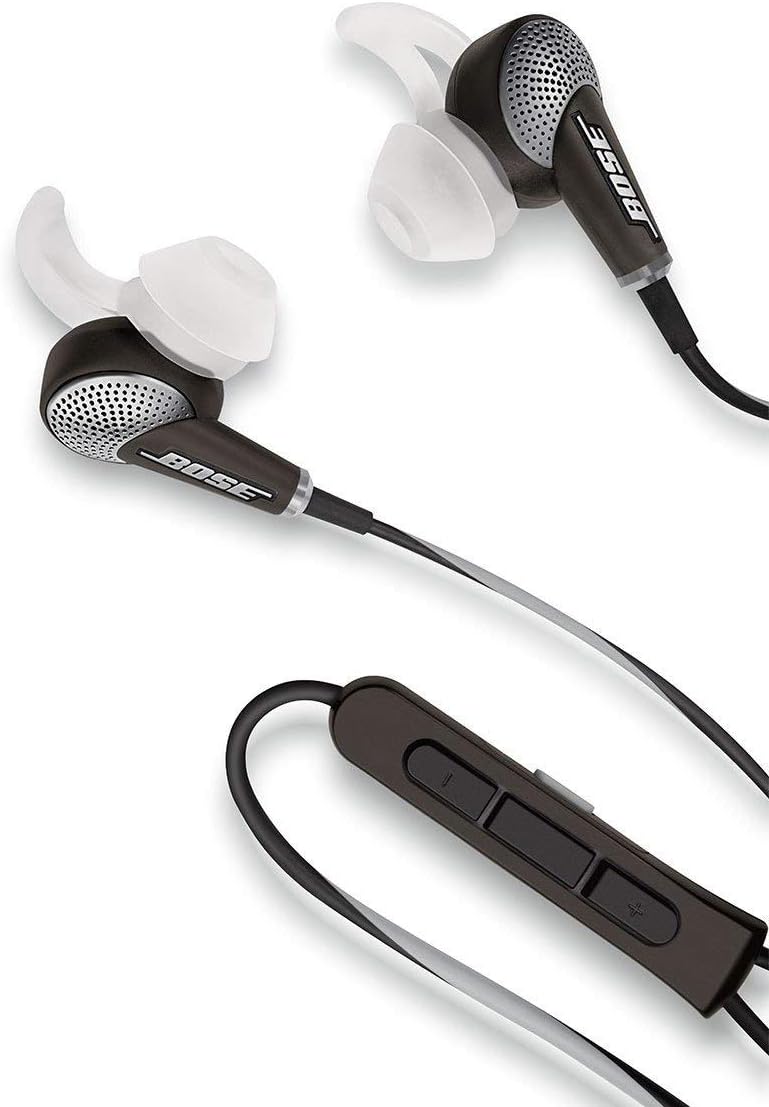 Bose QuietComfort 20i Acoustic Noise Cancelling Headphones, Black/White (Renewed)