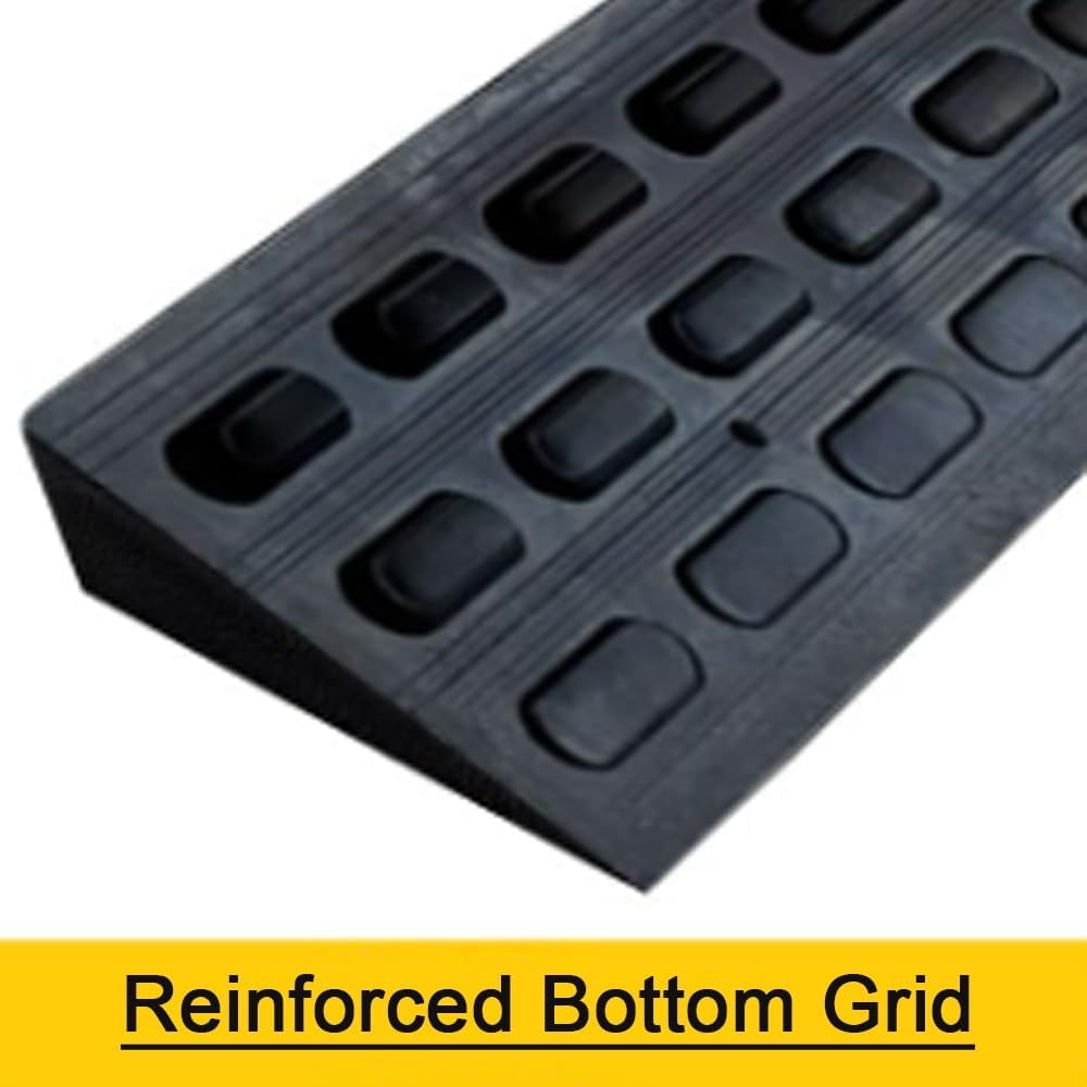39' Long Curbside Ramp 2'' Rise Rubber Threshold Ramp Rubber Wheelchair Access Door Ramp Portable Driveway Scooter Ramps，2200 LBS Capacity Non-Skid(Height: 6.5cm/2.56in)