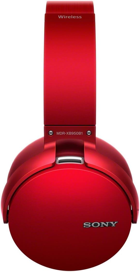 Sony XB950B1 Extra Bass Wireless Headphones with App Control, Red