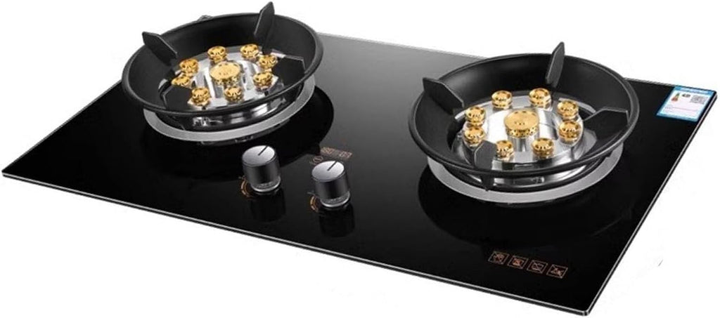Propane Stove,2 Burners Portable Propane Stove,tempered Glass Gas Cooktop,Maximum 17742.4BTU Suitable for Home Kitchens and Dining Rooms (Color : LPG)