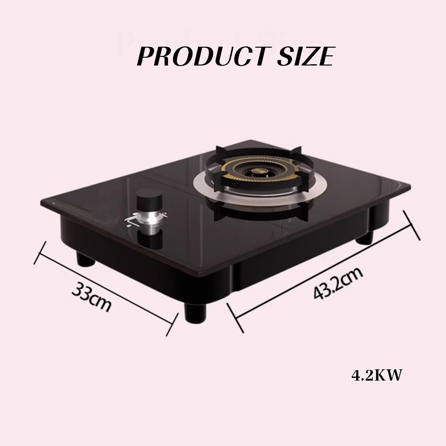 Single Burner Gas Stove,Commercial Gas Stock Pot Range,High Pressure Single Propane Burner,Stainless Steel,Ideal for Kitchens,Apartments