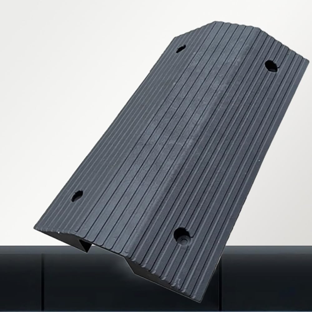 3' 4' Rise Bridge Ramp Transition Threshold Ramp for Doorway | Rubber Wheelchair Ramp Non-Slip Textured Surface Curb Ramps for Door, Entryway, Steps, Handicap(80x45x10cm(31'x18'x4'))