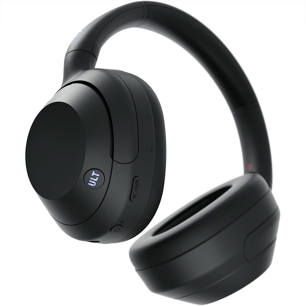 Sony WHULT900N/B ULT WEAR Wireless Noise Canceling Headphones - Black Bundle with 2 YR CPS Enhanced Protection Pack, Mizco Travelocity in-Ear Headphone, Deco Gear Hard Case and Type C Adapter