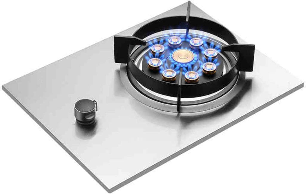 Gas Cooker,7.0kW Household High-Burner Gas Stove,Stainless Steel Single-Burner,for Food Stalls Family Restaurants(LPG)