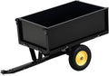 GAOMON 500LB Heavy Duty Tow Behind ATV Trailer Steel Dump Cart - 10-Cubic Feet Capacity - Garden Utility Trailer - Trailers with Removable Tailgate for Riding Lawn Mower Tractor
