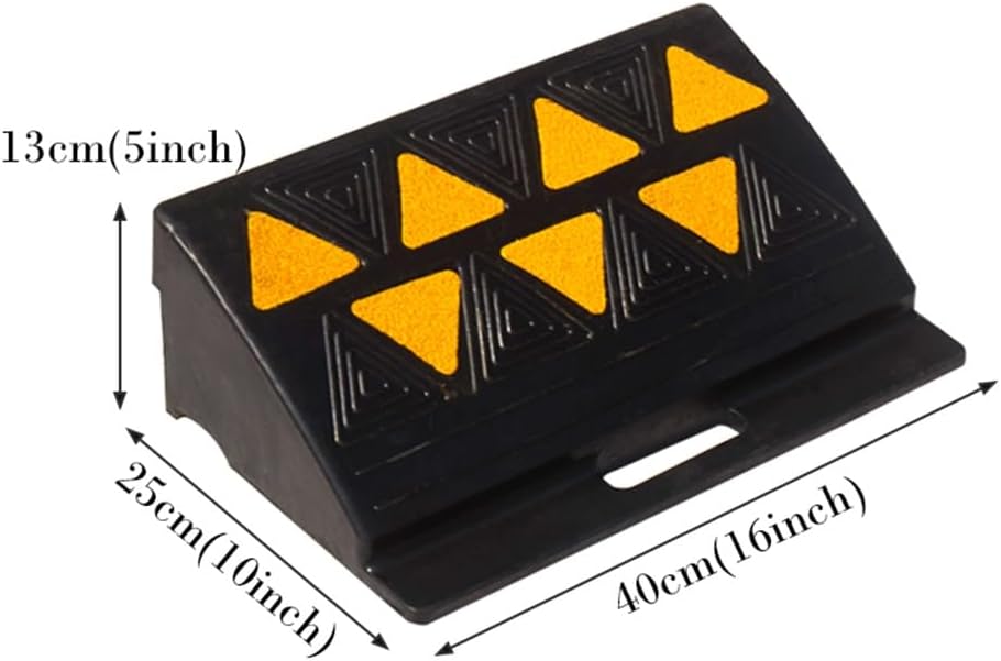 Portable Rubber Curb Ramp, 13cm(5inch) Rise Height Sidewalk Kerb Ramp, Threshold Ramp with Stable Grid Structure for Cars, Wheelchairs, Bikes, Motorcycles
