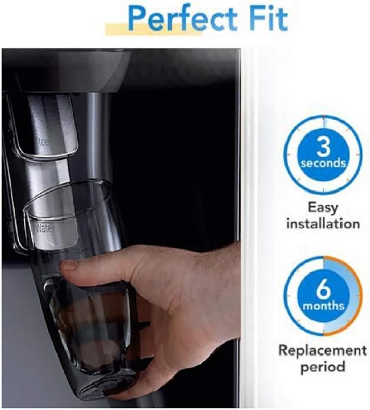 Aqua Fresh WF294 DA29-00020B Refrigerator Water Filter Replacement for Samsung DA29-00020A/B, HAF-CIN/EXP, RF28HFEDBSR, RF263BEAESR, RF263TEAESG, RF28HDEDBSR, HAF-CIN, RF4287HARS,RF4267HARS (6 Pack)