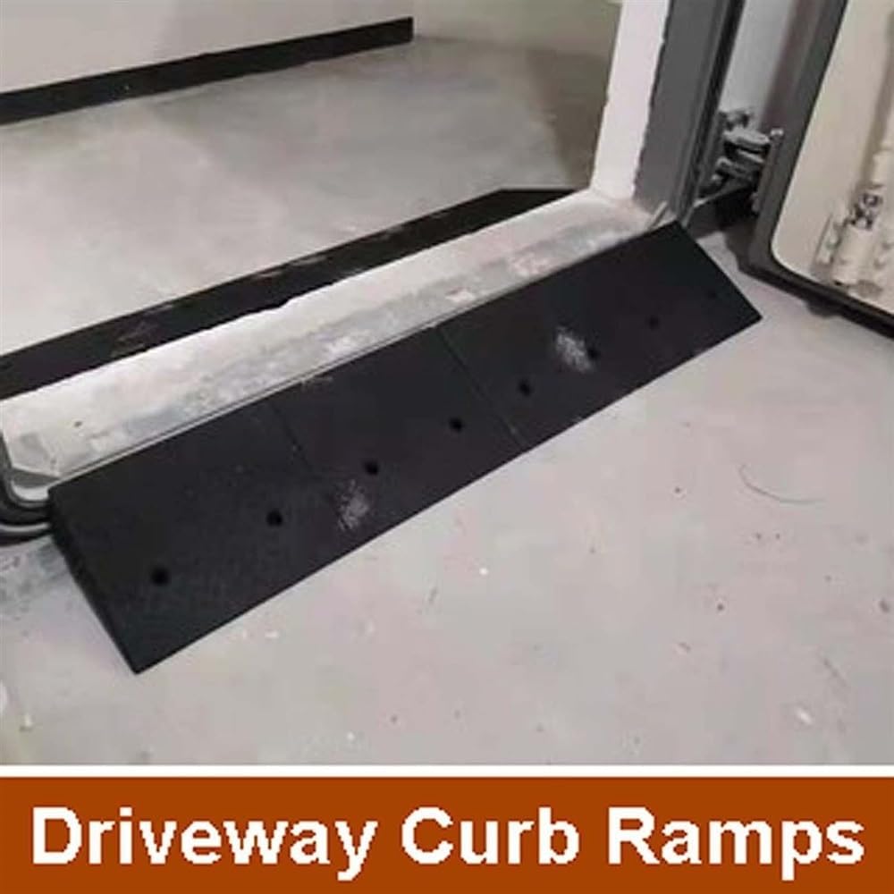 JIUYUEYA Kerb Ramps, Mobility Scooter Ramps, Portable Lightweight Ramps Threshold Ramps for Driveway, Sidewalk, Wheelchairs and Scooters,with Fixing Screws (Size : 39x10x3.5 inches)