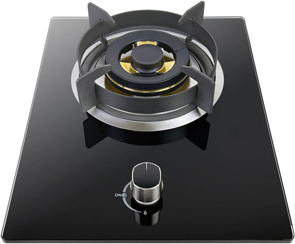 Gas Stove 1 Burner,Kitchen Counter Top Stove 5.2KW Gas,Gas/LP Gas Conversion Stove,Tempered Glass Cast Iron Pot Rack,with Flameout Protection,for Home Kitchen(LPG)