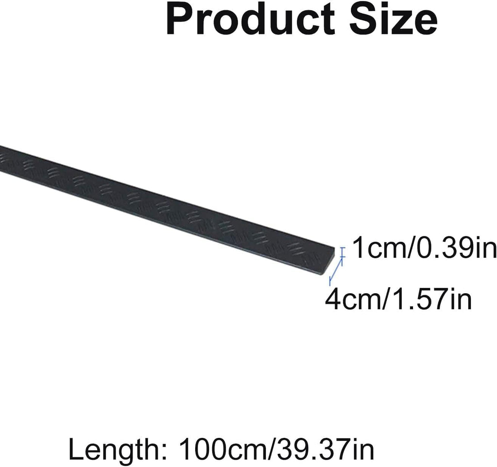 Rubber Ramps Threshold Ramp, Wheelchair, Plastic, Suitable for Doorways and Bathrooms, Can Be Cut to Size(Svart,4 * 1cm/1.5 * 0.4in)