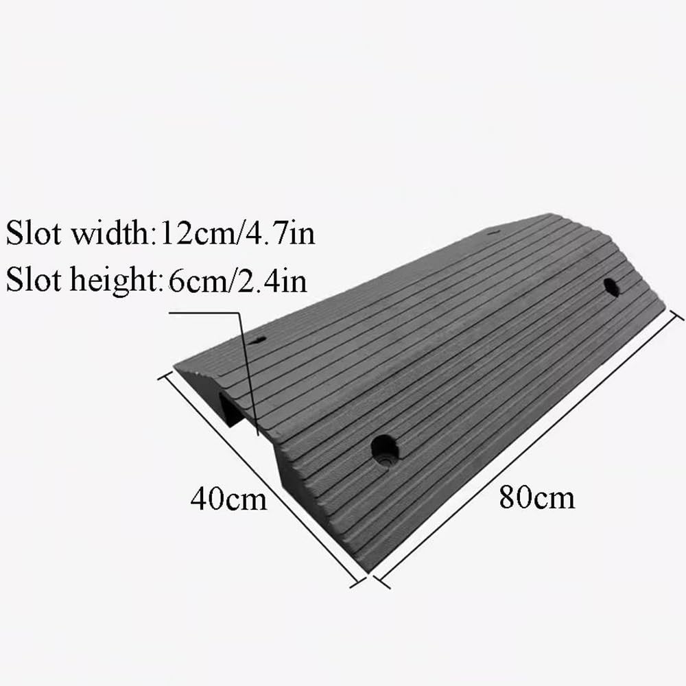 Rubber Bridge Threshold Wheelchair Ramp for Doorways 3inch/4inch Rise DIY Ramps, Entryway Ramp Portable Driveway Curb Ramps(31x16x3in)
