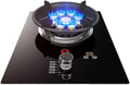 Gas Cooktop 1 Burner, 5.2KW 9 Cavity Fire Ring Wok Burner with Flameout Protection, Timer, Cast Iron Pot Rack, LPG/Natural Gas Kit (Size : LPG)