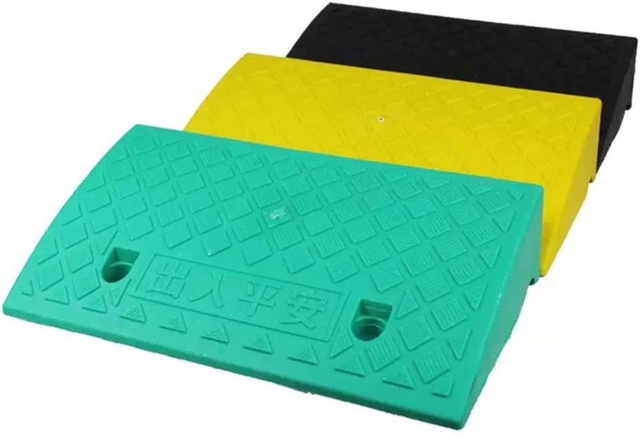 PVC Curb Ramp, Anti-Slip Driveway Ramps, 1in-7.5in Portable Threshold Ramp, Motorcycle/Cars/Wheelchairs, Lightweight Ramp for Indoor Home-2pcs (Color : G, Size : 50x27x12cm/20x10.6x4.7in)