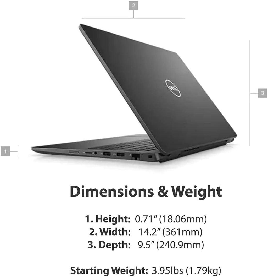 Dell Business Laptop Latitude 3520, 15.6' FHD Display, Intel i7-1165G7, 32GB RAM, 1TB SSD, Webcam, USB-C, HDMI, Wi-Fi 6, Windows 11 Pro