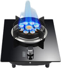 Portable Single Burner Gas Stove,Indoor Gas Stove LPG/NG Tempered Glass Panel Wok,Suitable for RV Home Camping Garden(NG)