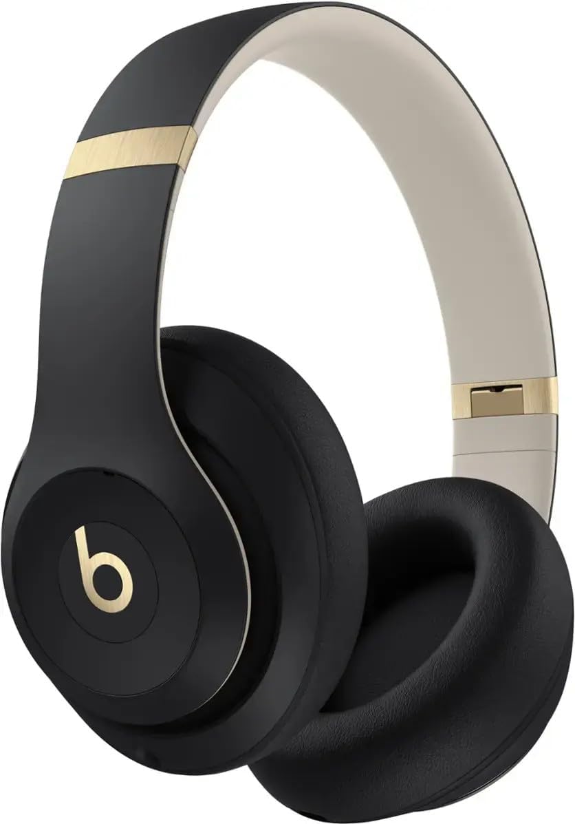 Beats Studio Pro - Wireless Noise Cancelling Over-The-Ear Headphones - Black & Gold (Renewed)