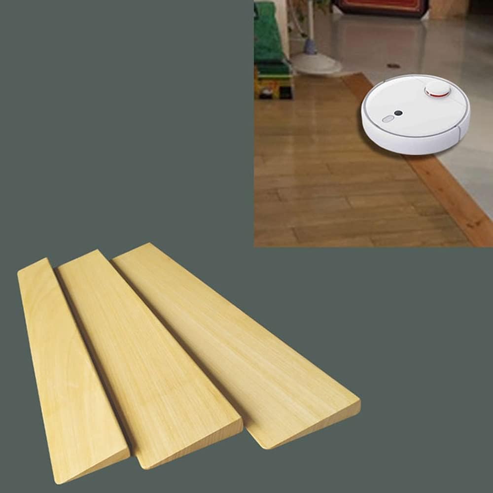 Solid Wood Threshold Ramps for Doorways, 4/5 Inch Rise Wheelchair Ramp, Lightweight Slope Ramp for Home/Door/Floor/Indoor Step(Wood Color,50x8x1.5cm)