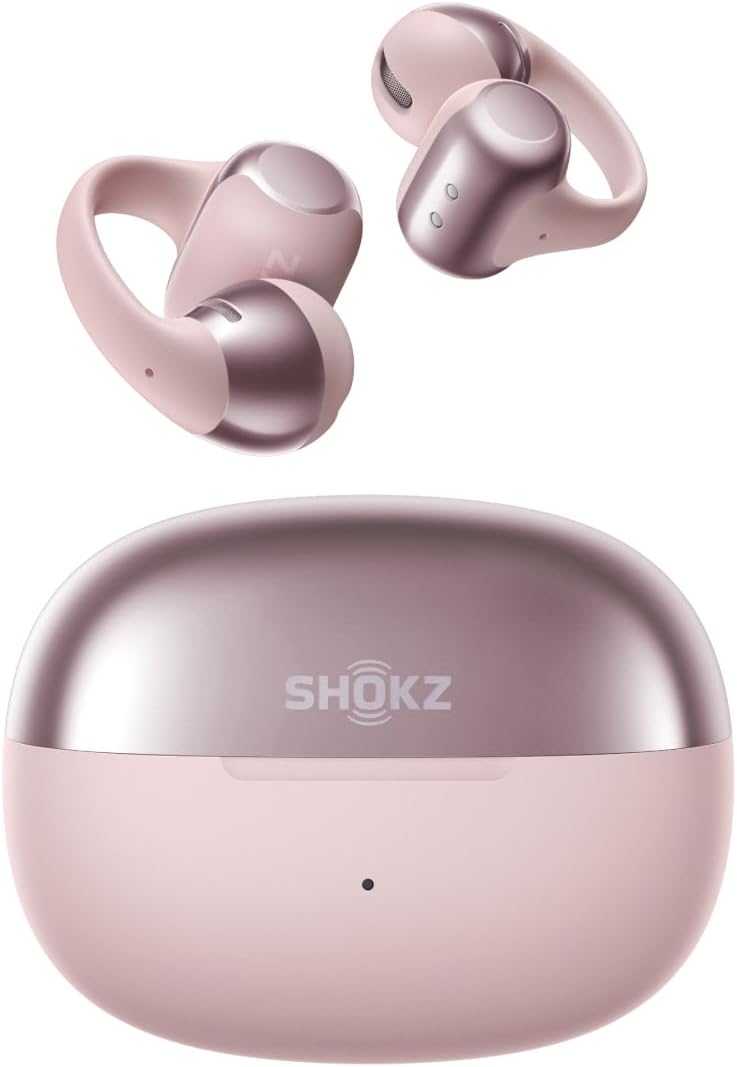 SHOKZ OpenDots ONE-Open-Ear Headphones, Clip-On Earbuds-Wireless Bluetooth Earbuds with Microphone-Secure, Lightweight, Comfort-Premium Dolby Audio-Water Resistant-Fast Charging-Up to 40 hrs Playtime