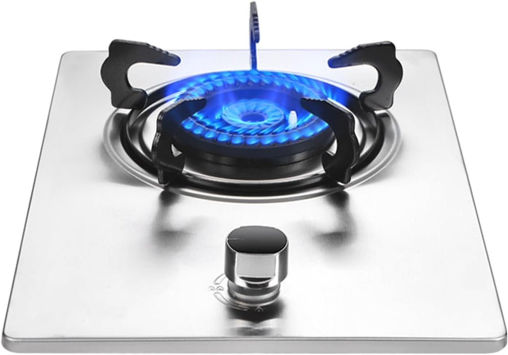 Portable Gas Stove,1 Burner Propane Stove,Tempered Glass Max 14330.4BTU with Pulse Electronic Ignition Suitable for Apartments or Kitchens (Color : Silver, Size : NG)