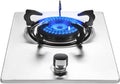 Portable Gas Stove,1 Burner Propane Stove,Tempered Glass Max 14330.4BTU with Pulse Electronic Ignition Suitable for Apartments or Kitchens (Color : Silver, Size : LPG)