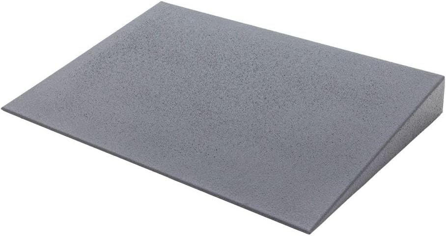 4' Doorway Threshold Ramp for Wheelchair, 800 lb Cap, High-Density Composite, Silver Spring