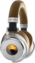 Meters OV-1-B-C Over-Ear Wireless Headphones with Active Noise Cancellation - Studio-Quality Sound with 16-Hour Playback & VU Display - Bluetooth 5.0, App-Controlled, 40mm Drivers (Tan)