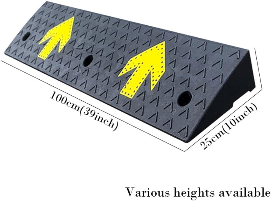 Rubber Curb Ramp, AntilSlip Threshold Ramp Doorway, Slope Ramp for Sidewalk Driveway Car Scooter Bike Motorcycle (Size : Height 4cm (1.5inch))