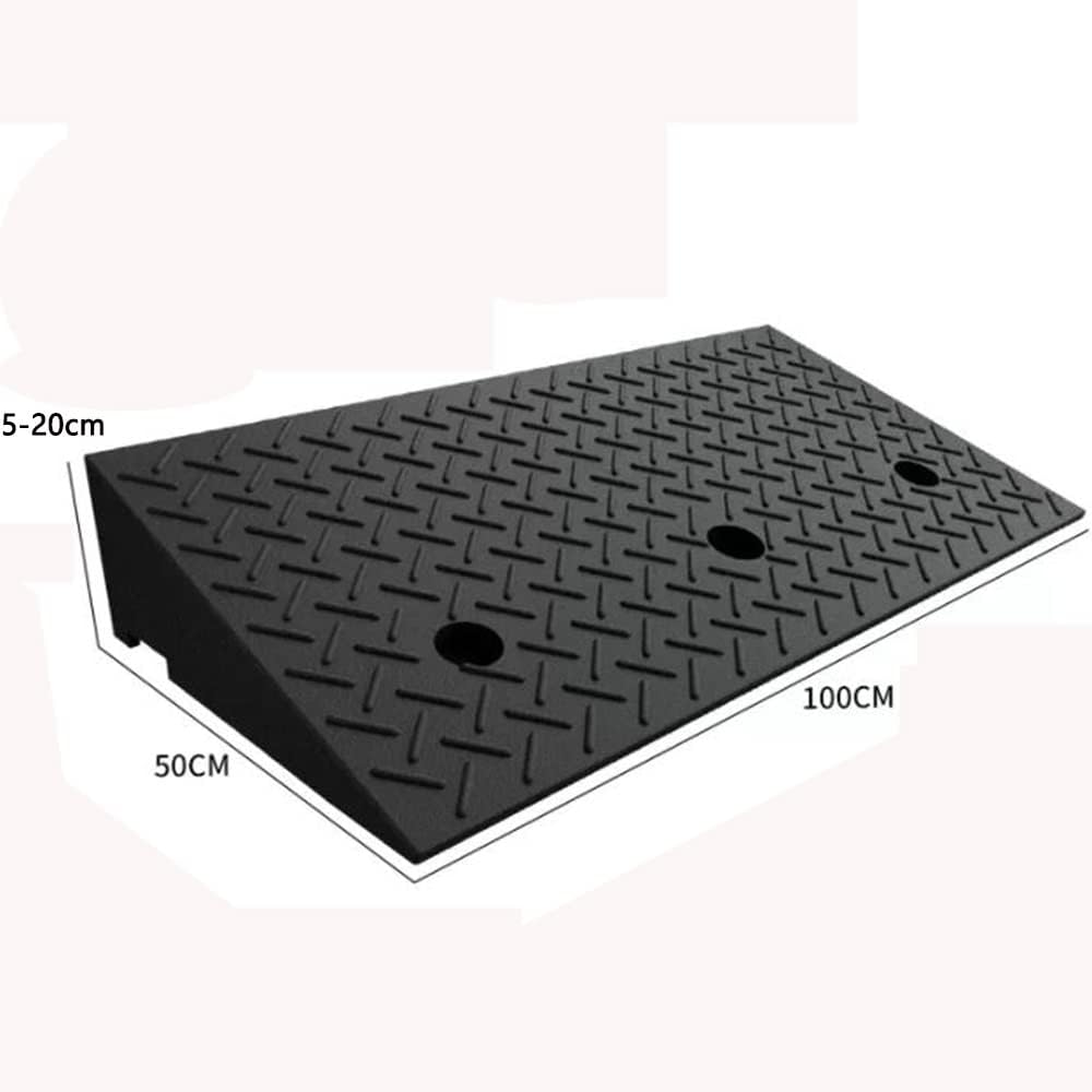 Curb Ramps for Driveway 2' - 8' High, Threshold Ramp Heavy Duty Car Ramp Loading Ramp, Rubber Kerb Ramp for Home Garden Step Sheds Doors, Wheelchairs (Size : 19cm/7.5inch)