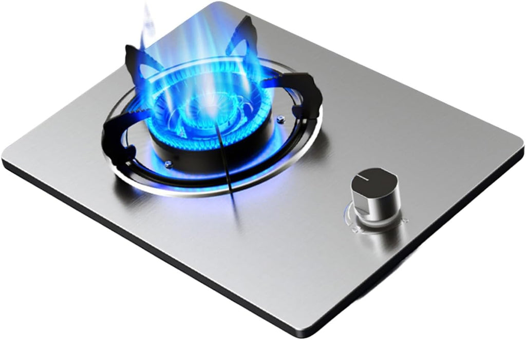 Home Gas Stove,Portable Single-burner Gas Stove,Automatic Ignition Camping Single-burner LPG/NG,Suitable for RV Apartment and Outdoor 5.2kw(LPG)