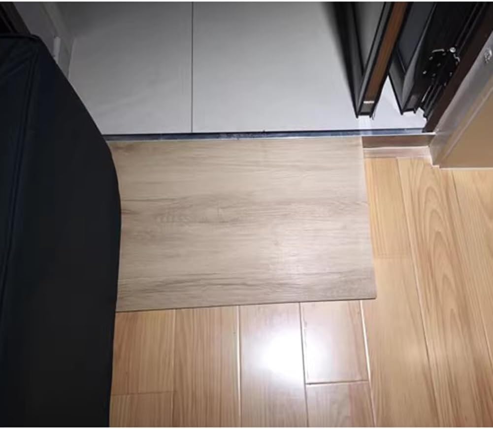 Rygcrud Wooden Threshold Ramps for Doorways, Apartment Sweeping Robot Rise Curb Ramp, Lightweight Entry Door Steps Kerb Ramps(48x30x6cm)