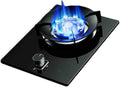 Gas Cooker,Single-Burner Vitreous Panel Gas Stove,5.2kW Desktop Embedded,for Family Restaurants Food Stalls(NG)