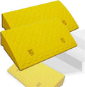 PVC Curb Ramp, Anti-Slip Driveway Ramps, 1in-7.5in Portable Threshold Ramp, Motorcycle/Cars/Wheelchairs, Lightweight Ramp for Indoor Home-2pcs (Color : Y, Size : 50x50x19cm/20x20x7.5in)