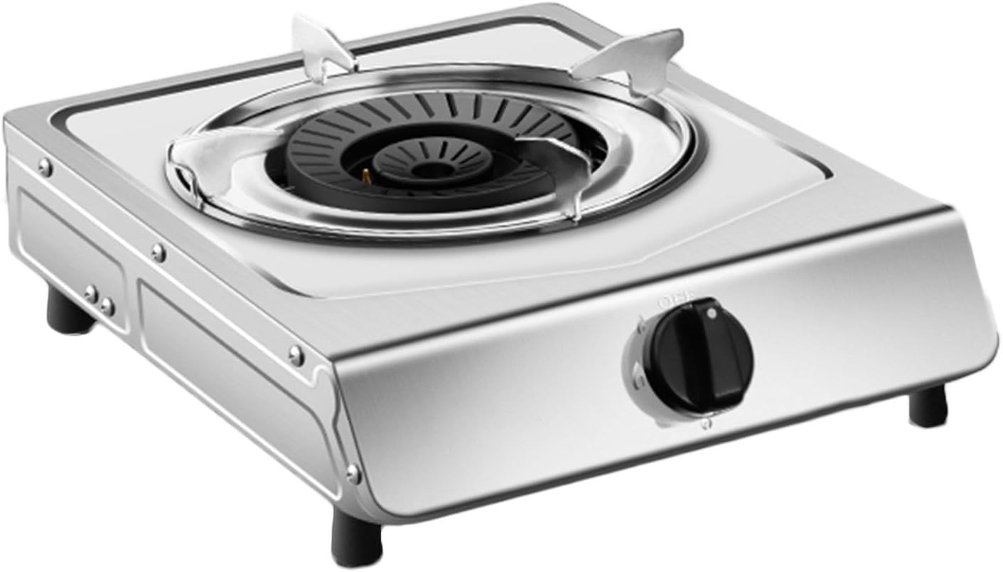 Portable Gas Stove,Cassette Stove,Max 15354BTU Single Burner Cassette Stove Piezo-Ceramic Ignition for Home Use Food Stalls and Canteens (Color : NG)